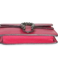Pre-Owned Gucci Pink Dollar Calfskin Crystal Super Mini Dionysus Flap