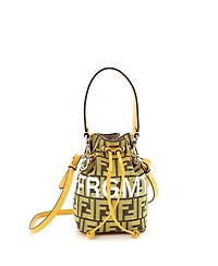 Pre-Owned Fendi Mini x Frgmt Mon Tresor Bucket Bag Zucca Canvas