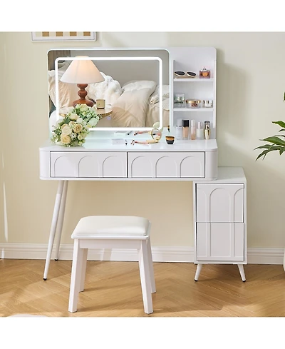 Rainsken Modern Makeup Vanity Desk