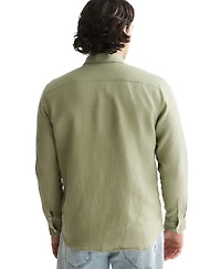 Scotch & Soda Men's Long-Sleeve Regular-Fit Linen Collared Shirt