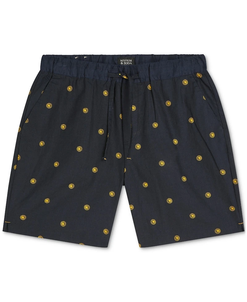 Scotch & Soda Men's Mid Rise Printed Shorts