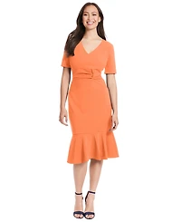 London Times Petite Twisted Sheath Dress