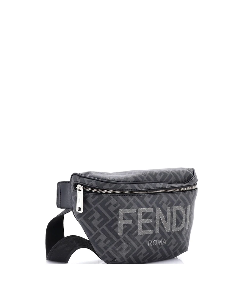 Pre-Owned Fendi Medium Ff 1974 Logo Waist Bag Zucca Coated Canvas