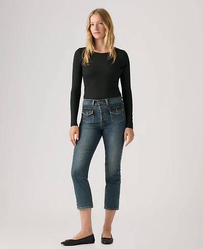 Levi's Women's Wedgie Flap Pocket High Rise Cropped Jeans