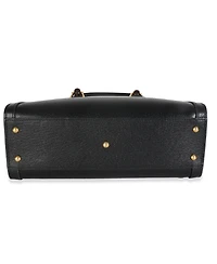 Pre-Owned Gucci Black Dusty Grey Textured Dollar Calfskin Web Small Diana Tote