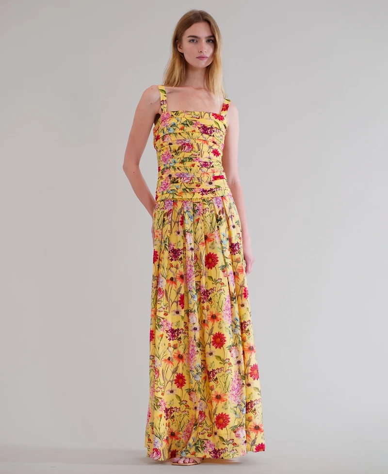 julia jordan Women's Square Neck Maxi Dress