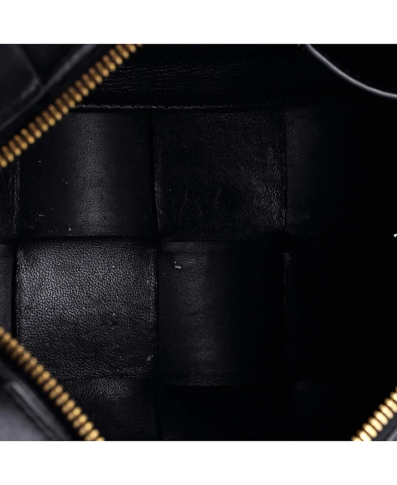 Pre-Owned Bottega Veneta Brick Cassette Shoulder Bag Maxi Intrecciato Leather