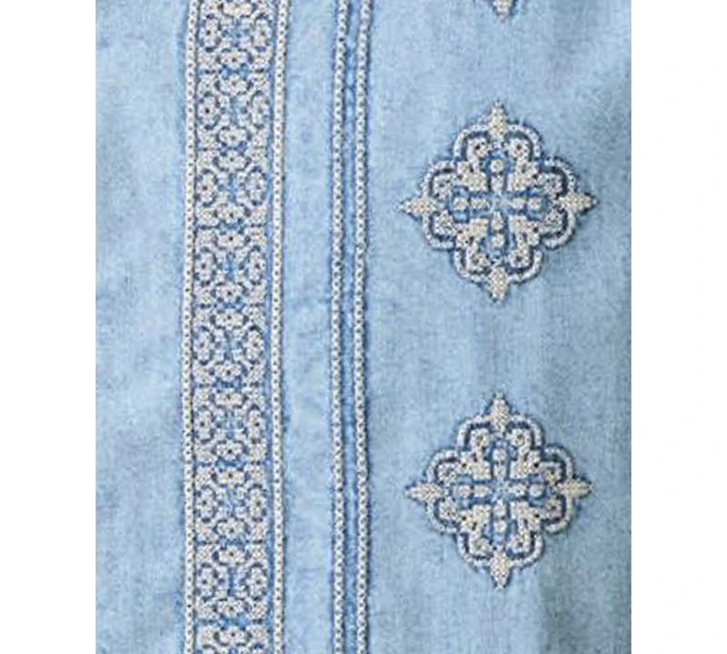 Guess Men's Short-Sleeve Embroidered Shirt