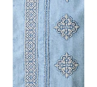 Guess Men's Short-Sleeve Embroidered Shirt