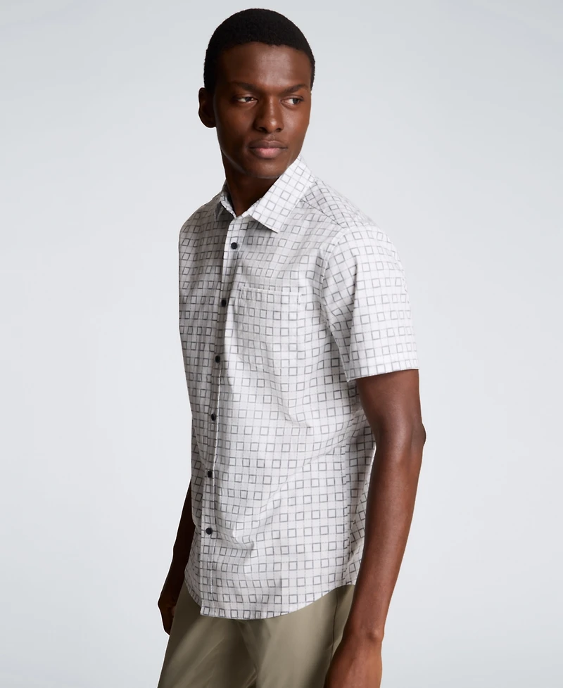 Kenneth Cole Men's Short-Sleeve Slim Fit Shirt