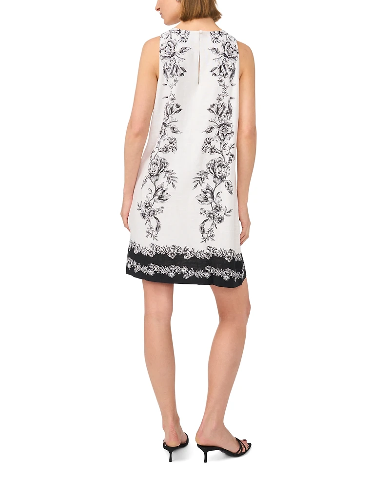 Msk Women's Sleeveless Crew Neck Mini Dress