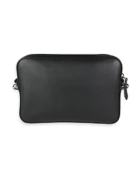 Pre-Owned Fendi Black Calfskin and Sunflower Logo Mini Camera Bag