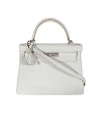 Pre-Owned Hermes Gris Perle Togo Retourne Kelly 28 Phw