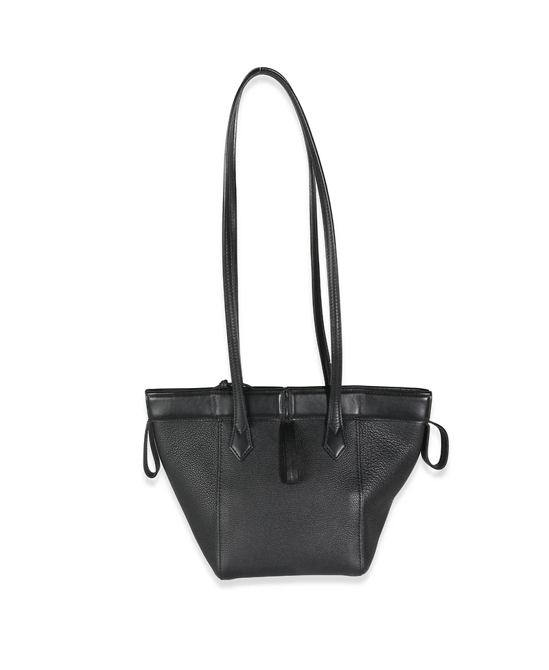 Pre-Owned Fendi Black Vitello Mini Origami Tote