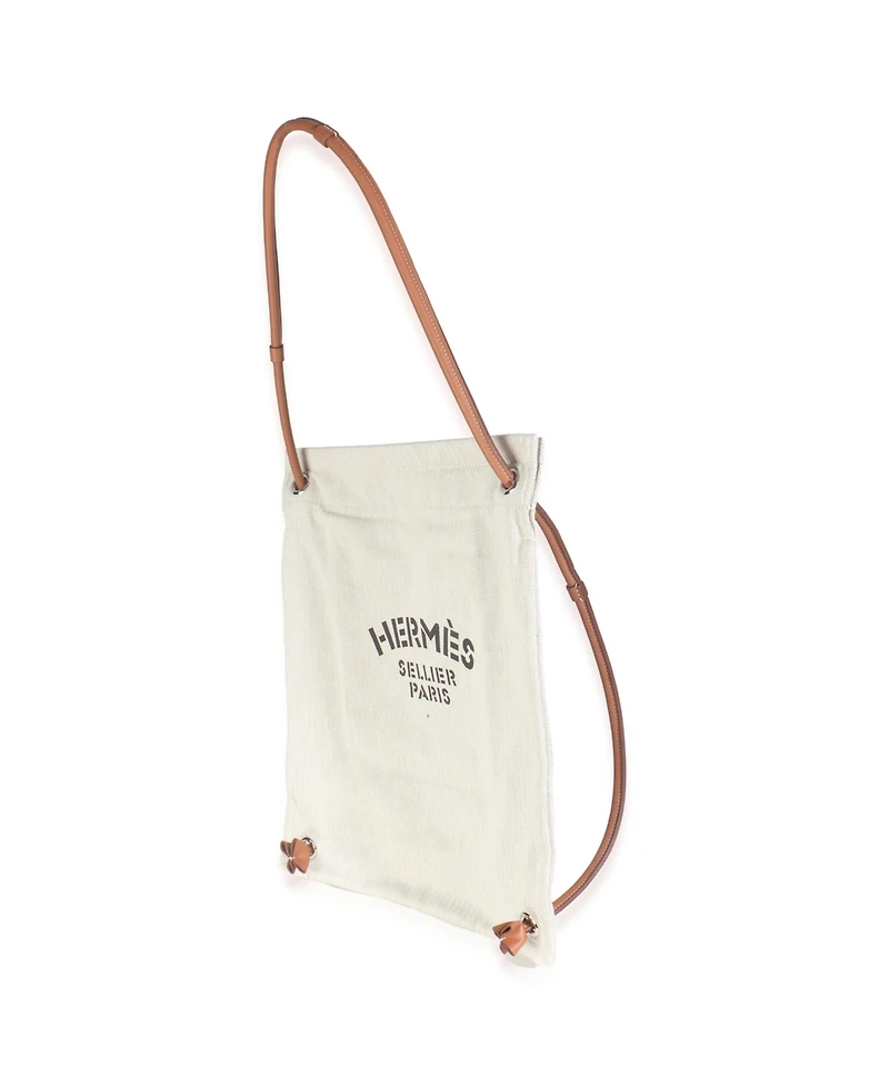 Pre-Owned HERMES Gold Swift Craie Maline Grooming Bag