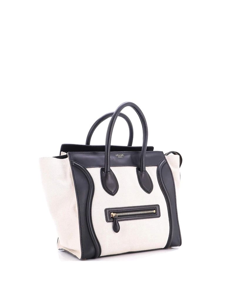 Pre-Owned Celine Mini Luggage Bag Canvas and Leather