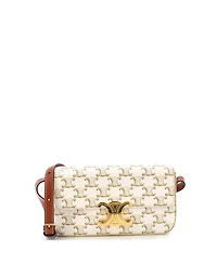 Pre-Owned Celine Triomphe East-West Shoulder Bag Triomphe Coated Canvas