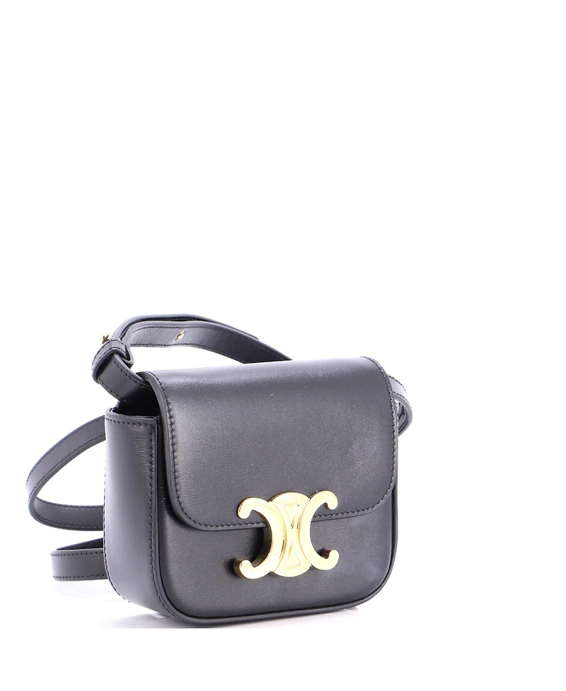 Pre-Owned Celine Mini Triomphe Shoulder Bag Smooth Calfskin