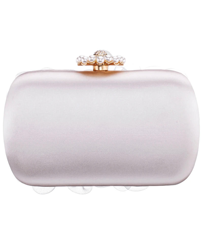 Nina 3-d Flower Minaudiere Mini Clutch Handbag