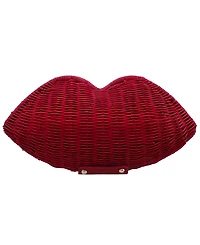 Nina Kiss Wicker Minaudiere Small Clutch Handbag