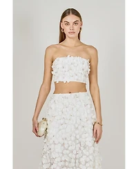 endless rose Women's 3D Floral Bandeau Top