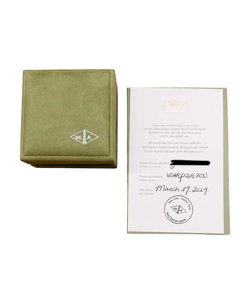 Pre-Owned Van Cleef & Arpels Van Cleef & Arpels Rose Gold Diamond Vintage Alhambra Pendant