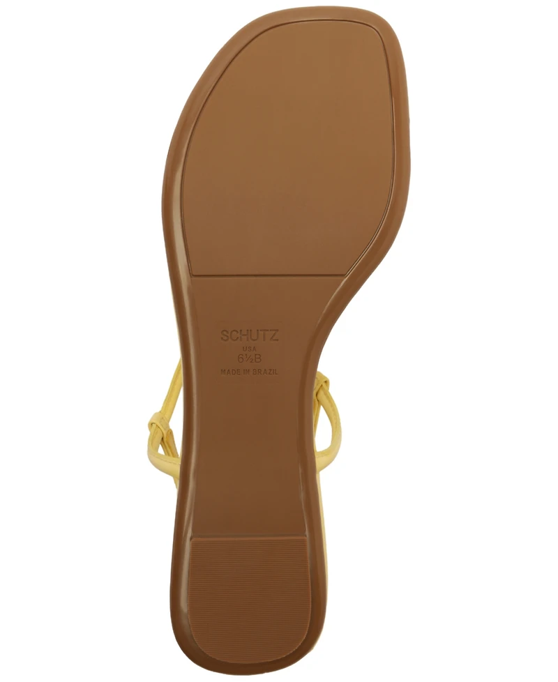Schutz Women's Elsha Round Toe Flat Sandals