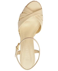 Schutz Women's Keefa Raffia Round Toe Sandals