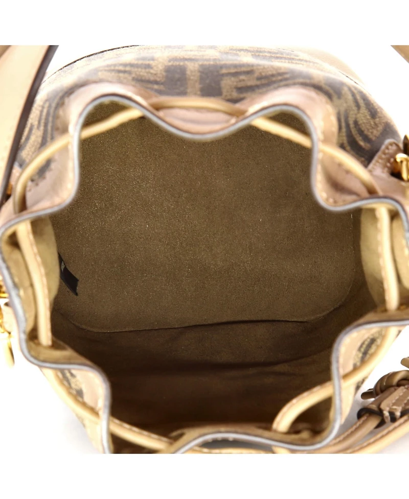 Pre-Owned Fendi Mini Mon Tresor Bucket Bag Zucca Canvas