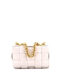 Pre-Owned Bottega Veneta Cassette Chain Crossbody Bag Padded Maxi Intrecciato Leather