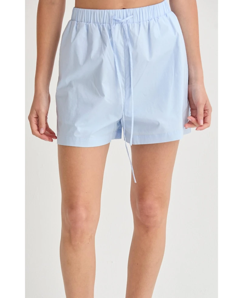 Crescent Women's Lana Oversized Poplin Shirt Two Piece Set