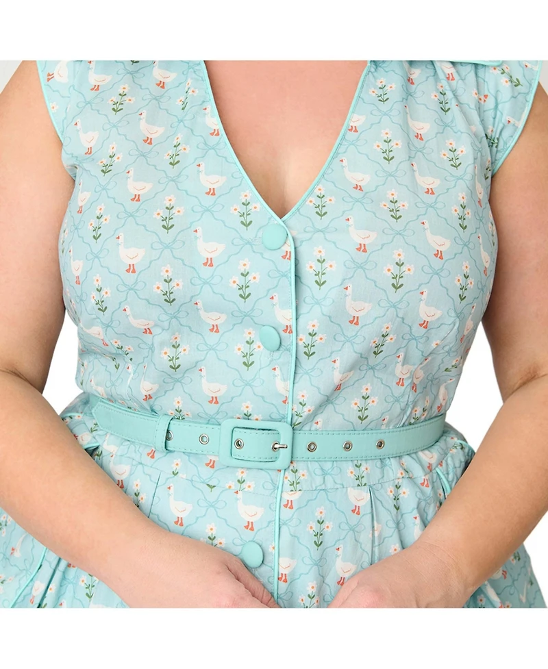 Unique Vintage Plus Shirt Swing Dress