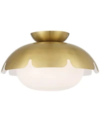 Possini Euro Design Possini Euro Mina 12" Wide Antique Brass Ceiling Light