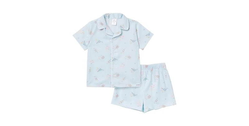 Gerber Baby Girls 2-Piece Button Up Pajama Shorts Set