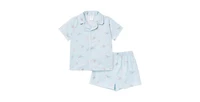 Gerber Baby Girls 2-Piece Button Up Pajama Shorts Set
