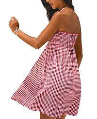 Cupshe Women's Picnic Bound Gingham Mini Beach Dress