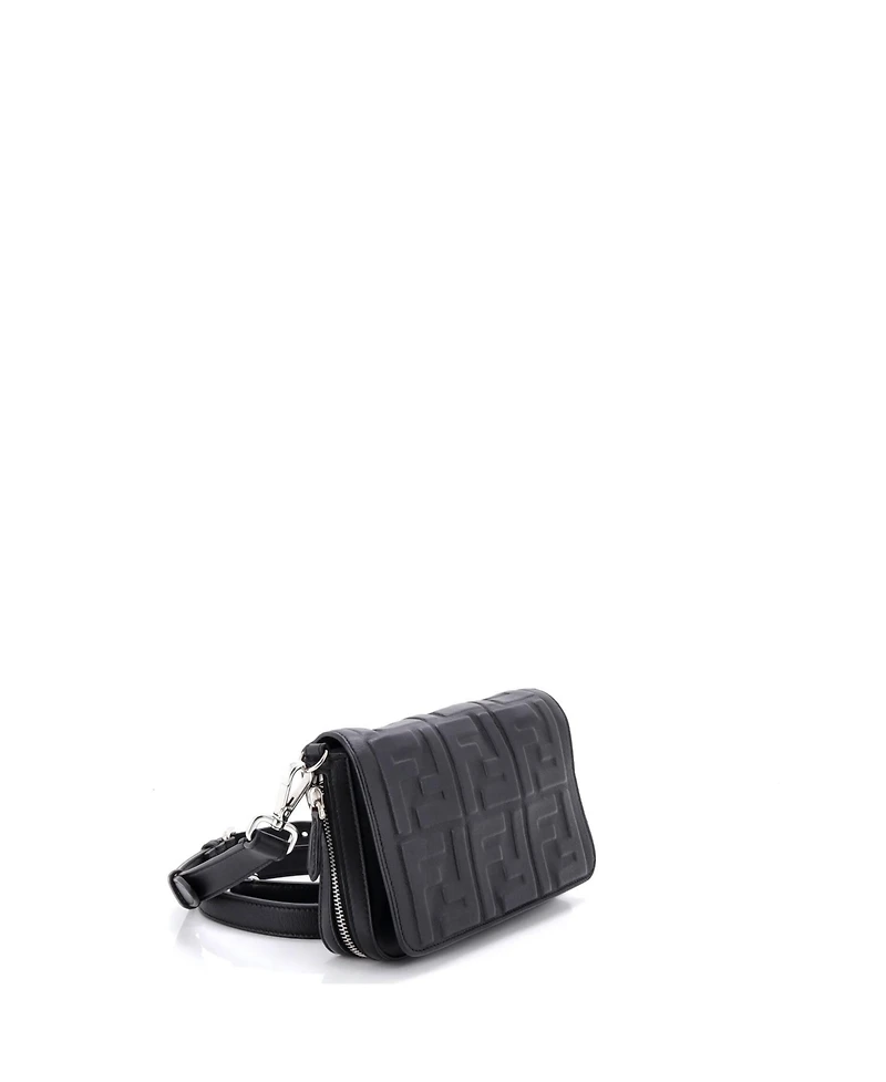 Pre-Owned Fendi Expandable Flap Bag Zucca Embossed Leather