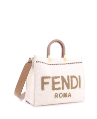 Pre-Owned Fendi Medium Sunshine Shopper Tote Shearling