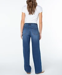 Celebrity Pink Women's High-Rise Relaxed Trouser Jeans