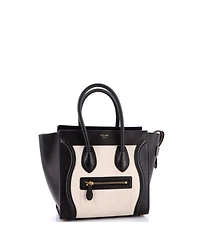 Pre-Owned Celine Micro Bicolor Luggage Bag Leather