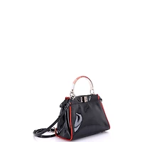 Pre-Owned Fendi Mini Resin Handle Peekaboo Bag Patent