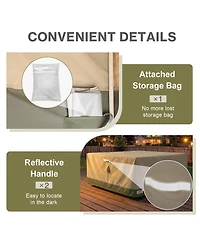 Aoodor Heavy Duty Outdoor Furniture Set Cover, 600D Waterproof Oxford Patio Sectional Set Cover Covers with Air Vents for Patio Furniture