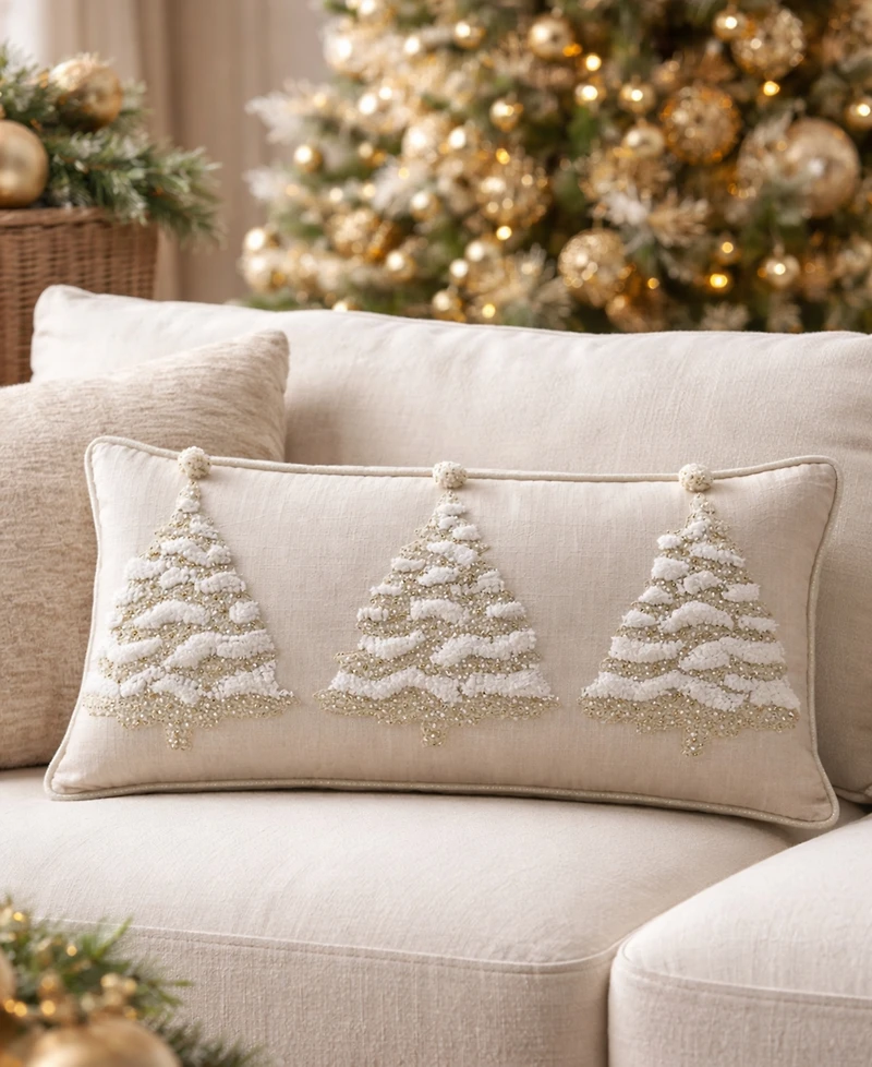 Vibhsa Christmas Tree Decorative Pillow, 30" x 14"