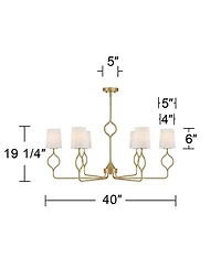 Possini Euro Design Pirouette 40"W Warm 6-Light Chandelier