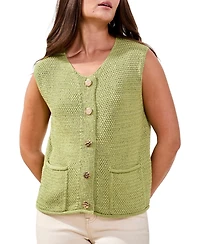 Tribal Women's Sleeveless Crew Neck Sweater Vest