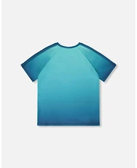 Deux par Deux Boys Short Sleeve Athletic Top in Polyester