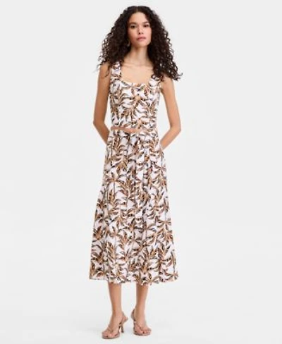 I.N.C. International Concepts Womens Printed Cropped Tank Midi Skirt
