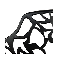 LeisureMod Devon Patio Dining Arm-Chair, Aluminum Stackable Design Side Chair, Weather Resistant Metal No Assembly, Uv Protected