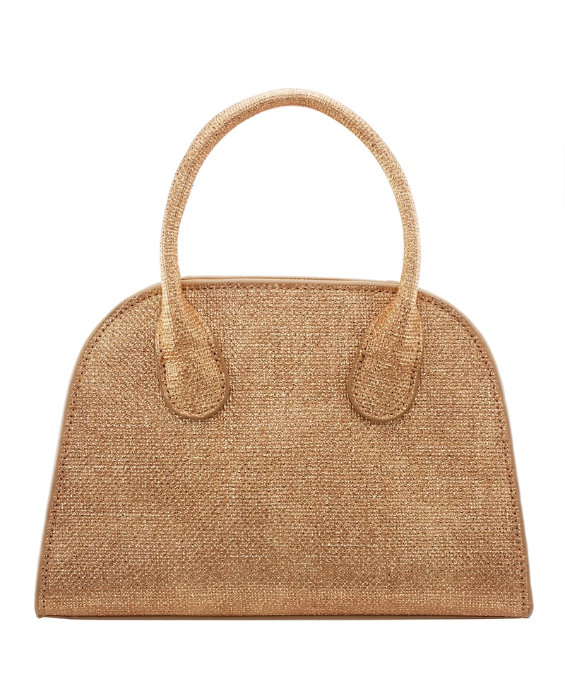 Nina Yorke Metallic Small Satchel Bag