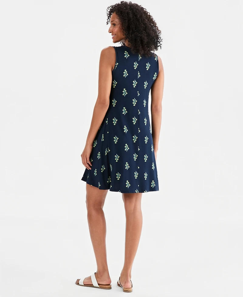 Style & Co Women's Printed Sleeveless Knit Dress, Macy's Exclusive
